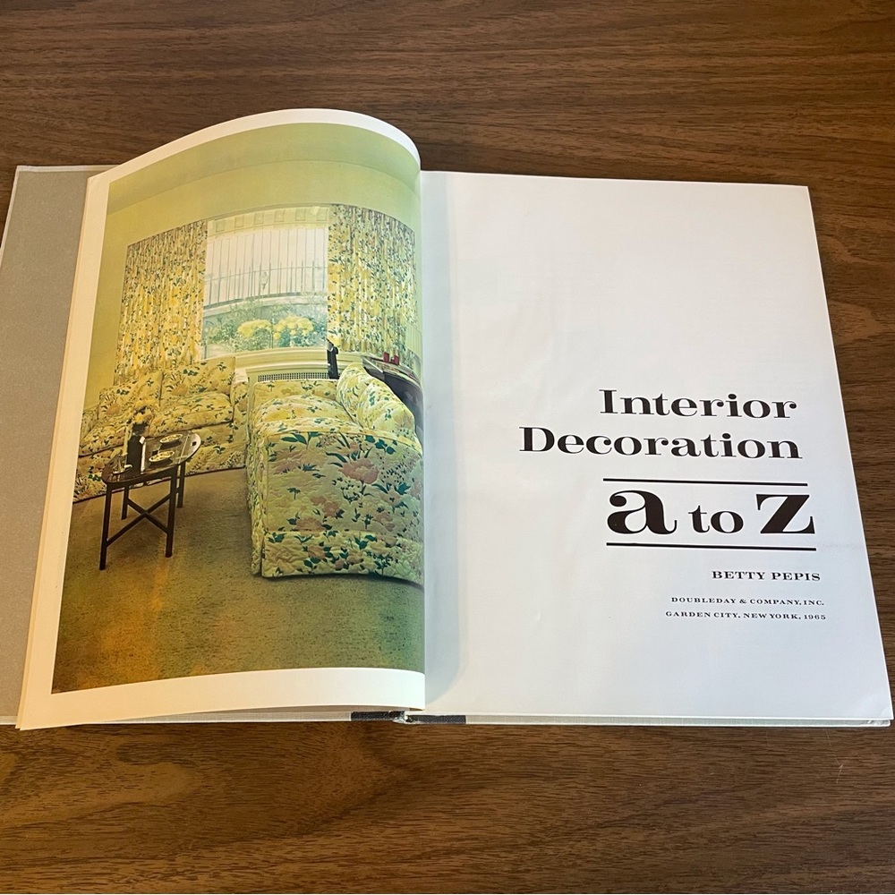 Vintage Interior Decorating A to Z Book by Betty Pepis